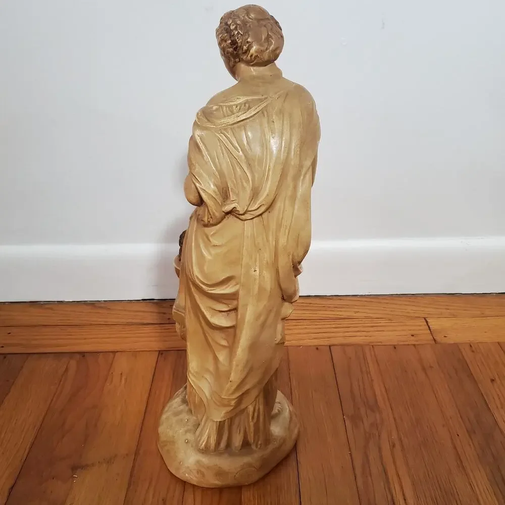 Vintage Chalkware Girl Statue Figurine by Alexander Backer Co 18